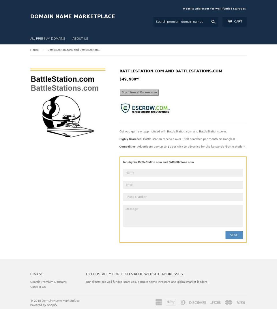 battlestation.com — Shopify storefront screenshot