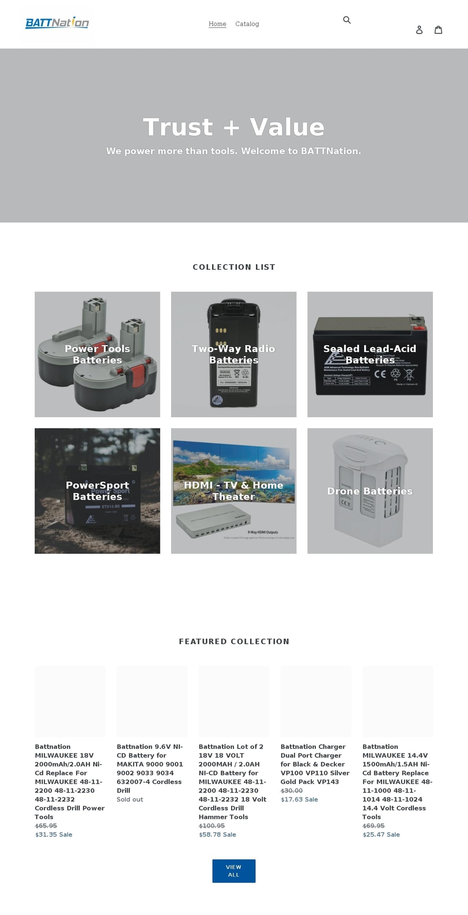 battnation.com shopify website screenshot