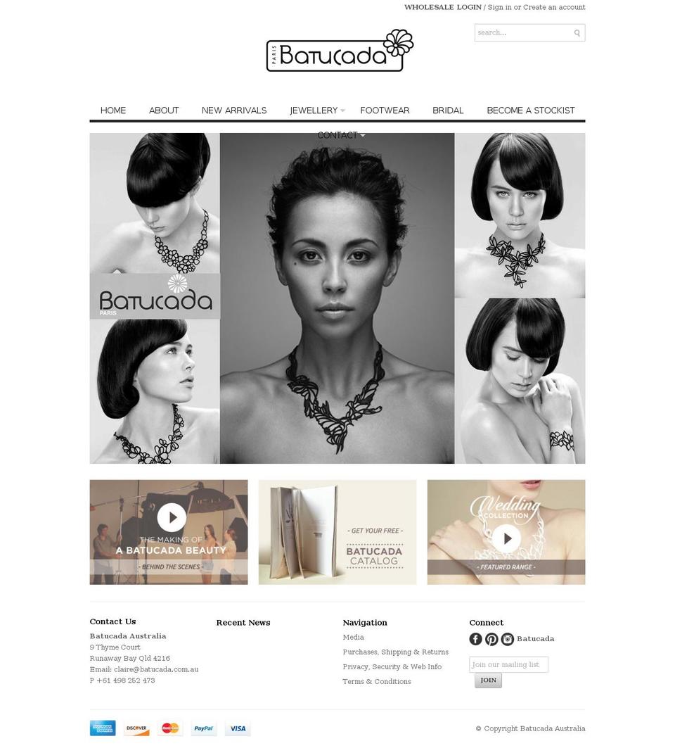 batucada.com.au shopify website screenshot