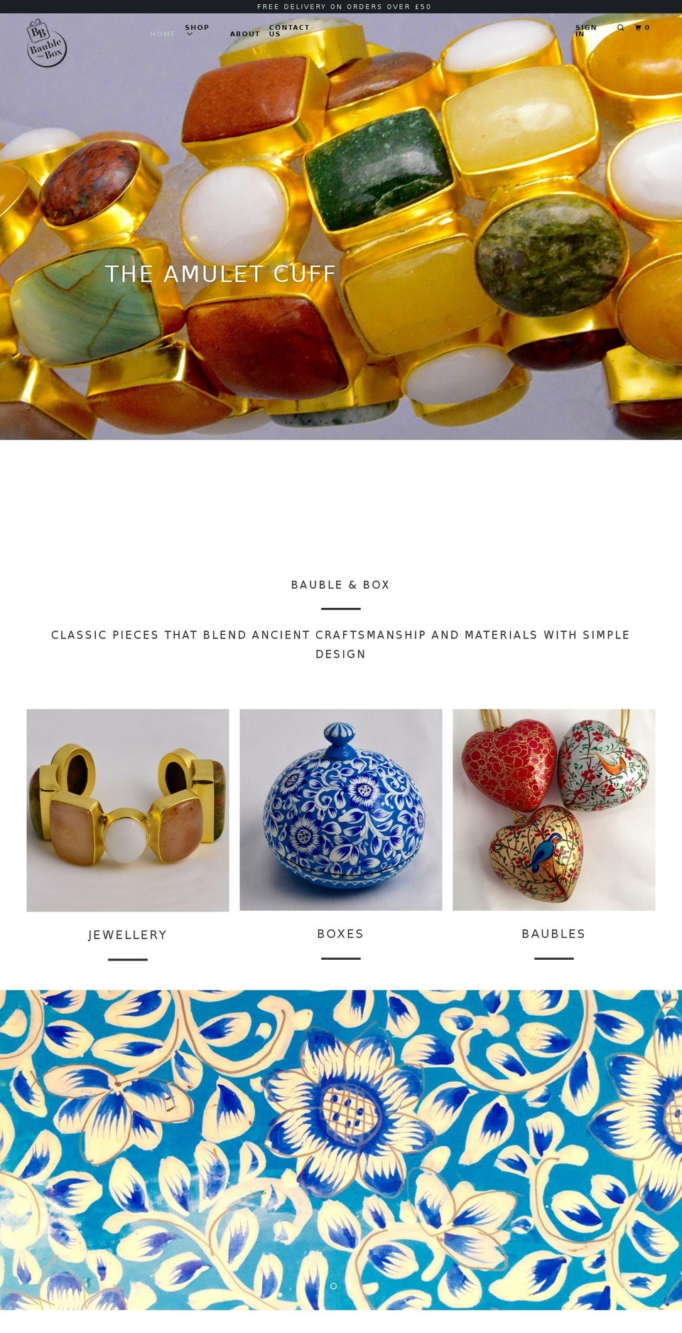 baubleandbox.com shopify website screenshot