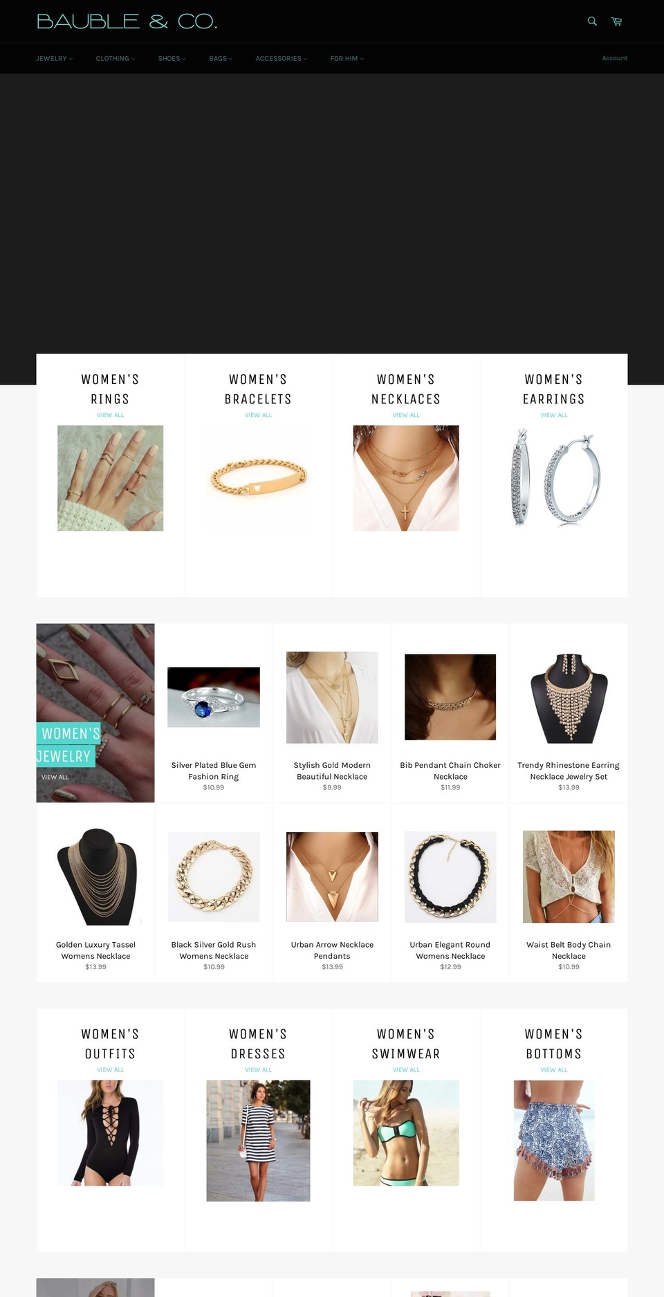 baubleandco.com — Shopify storefront screenshot