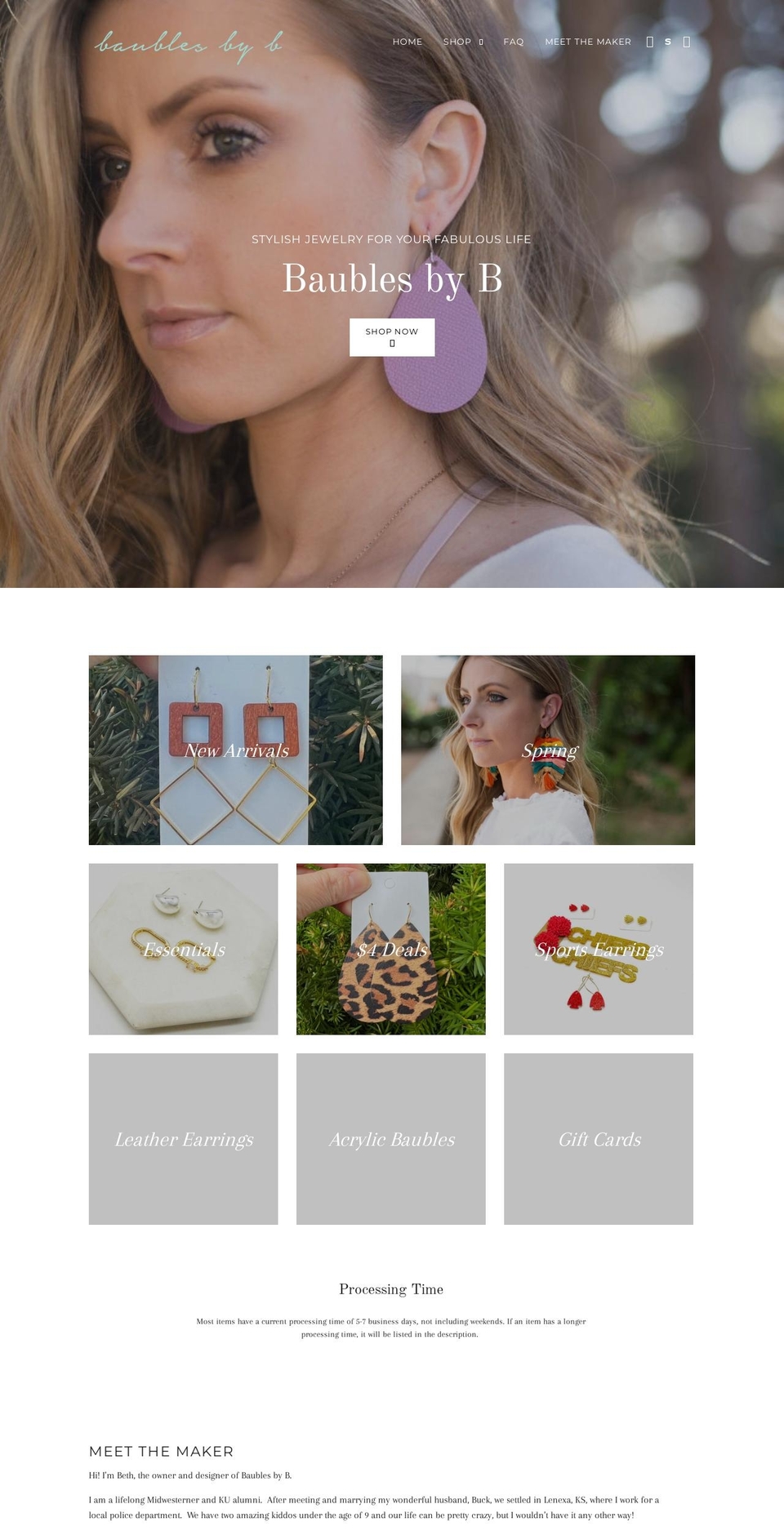 baublesbyb.com — Shopify storefront screenshot