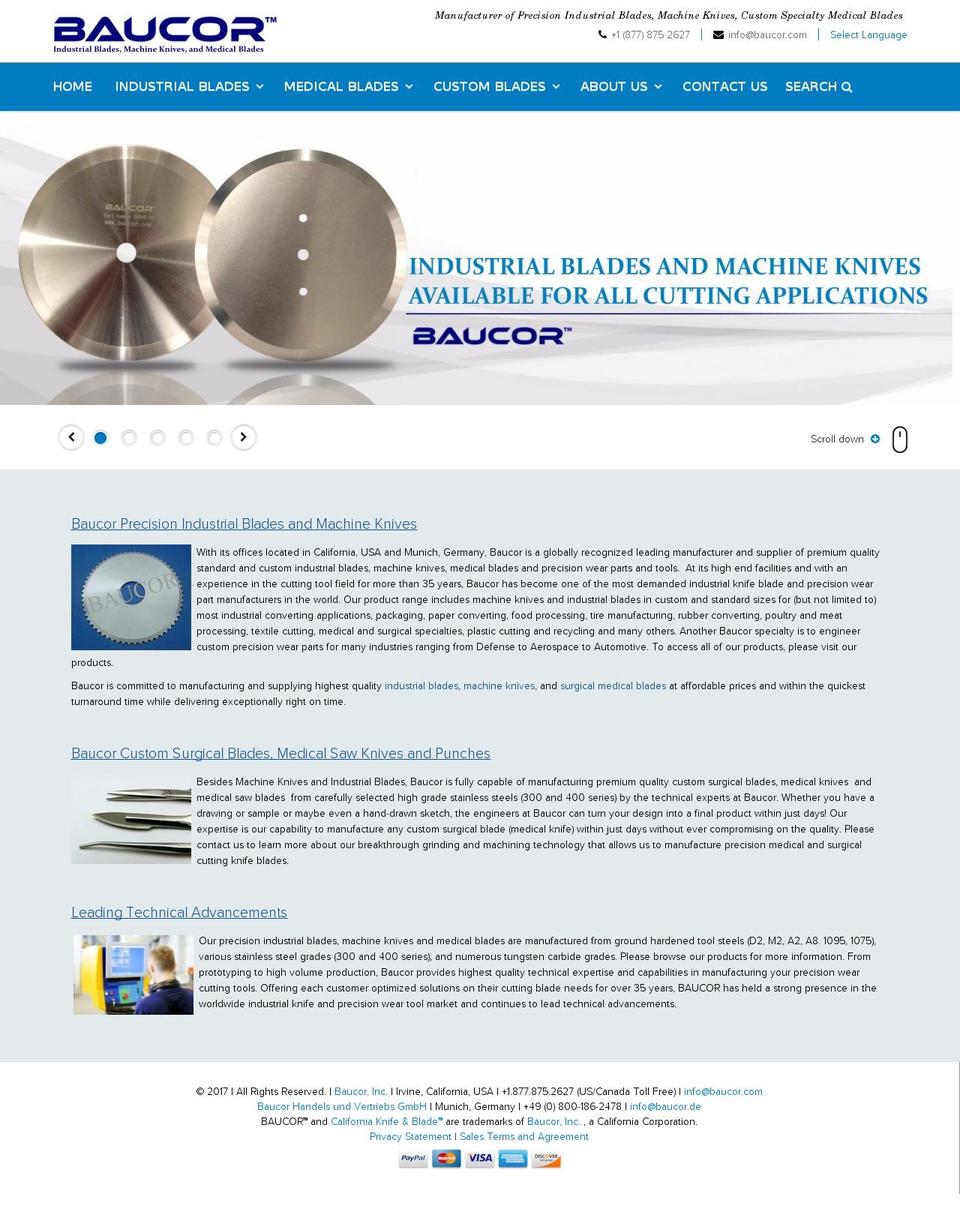 baucor.com shopify website screenshot