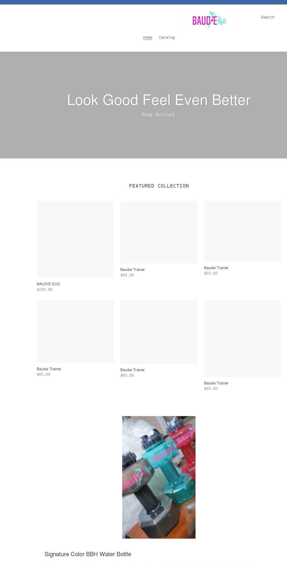 baudiebyhall.com shopify website screenshot