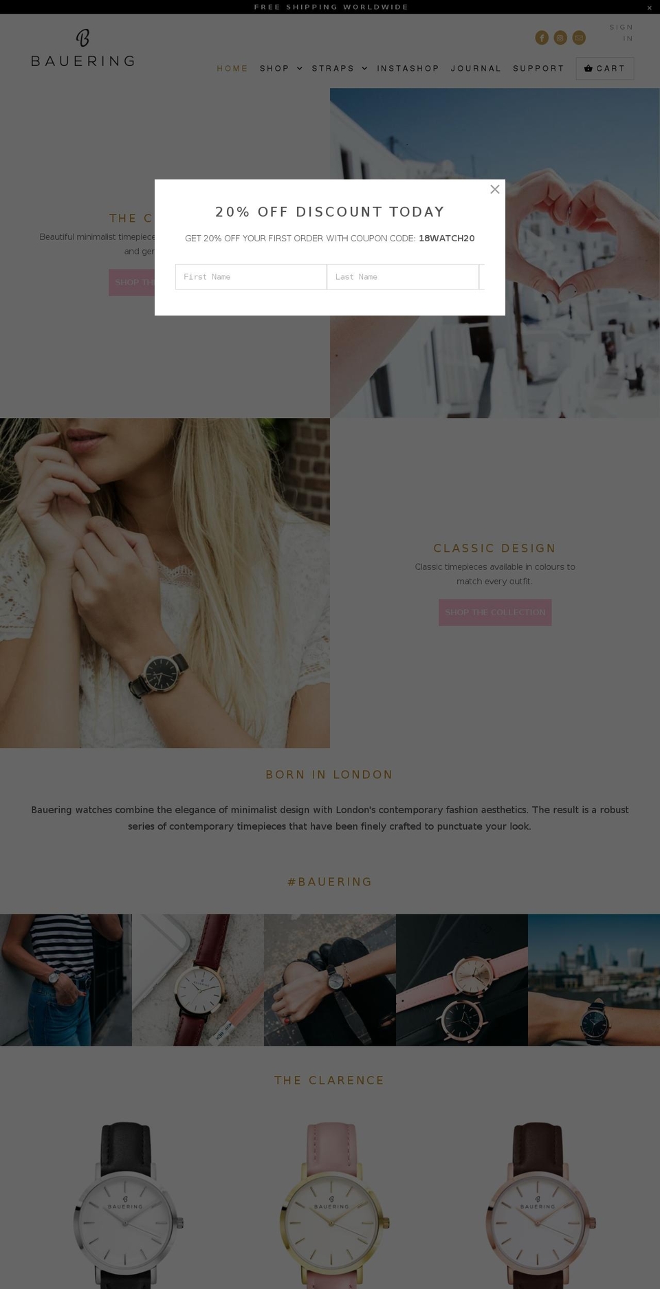 bauering.com shopify website screenshot
