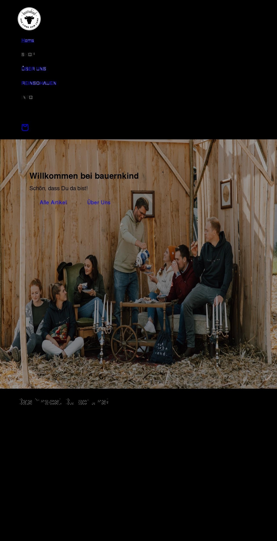 bauernkind.de shopify website screenshot