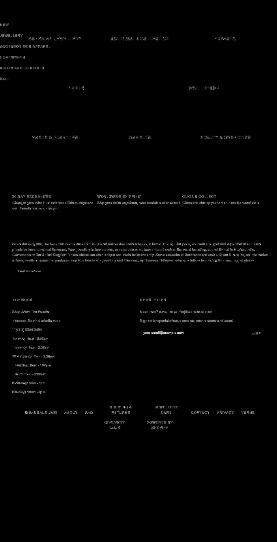 bauhaus.com.au shopify website screenshot
