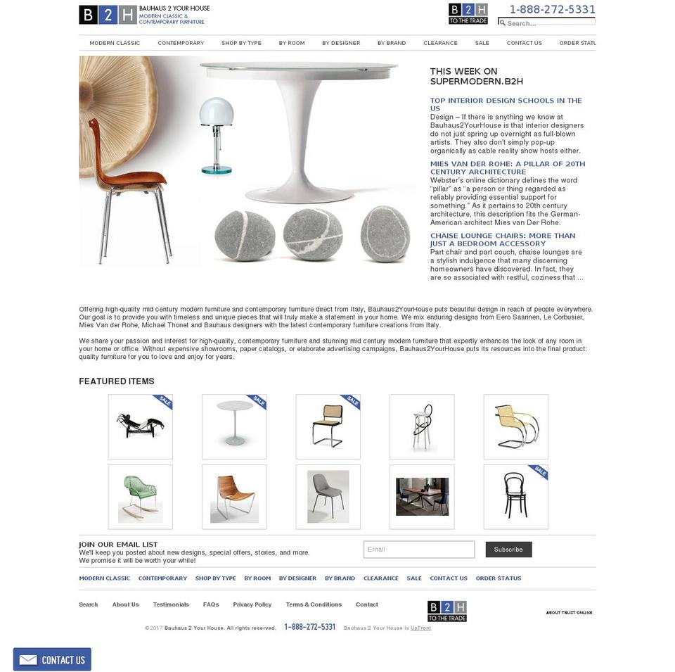 bauhaus2yourhouse.com shopify website screenshot