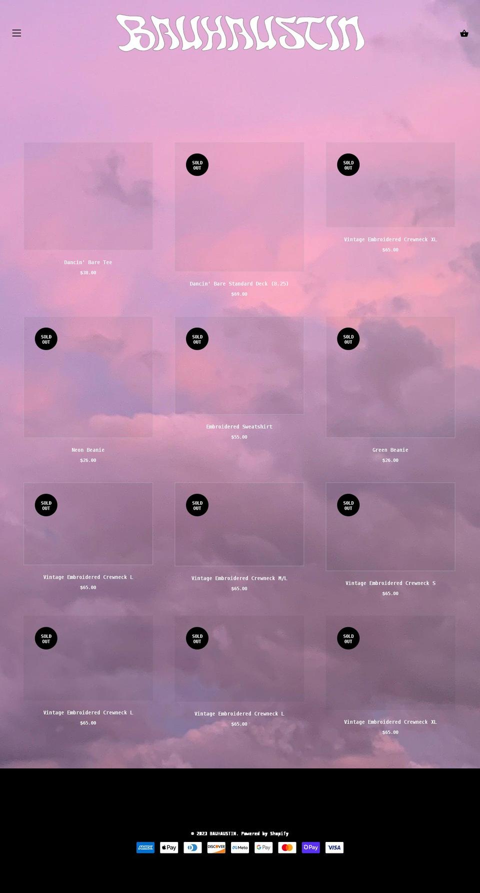 bauhaustin.com shopify website screenshot