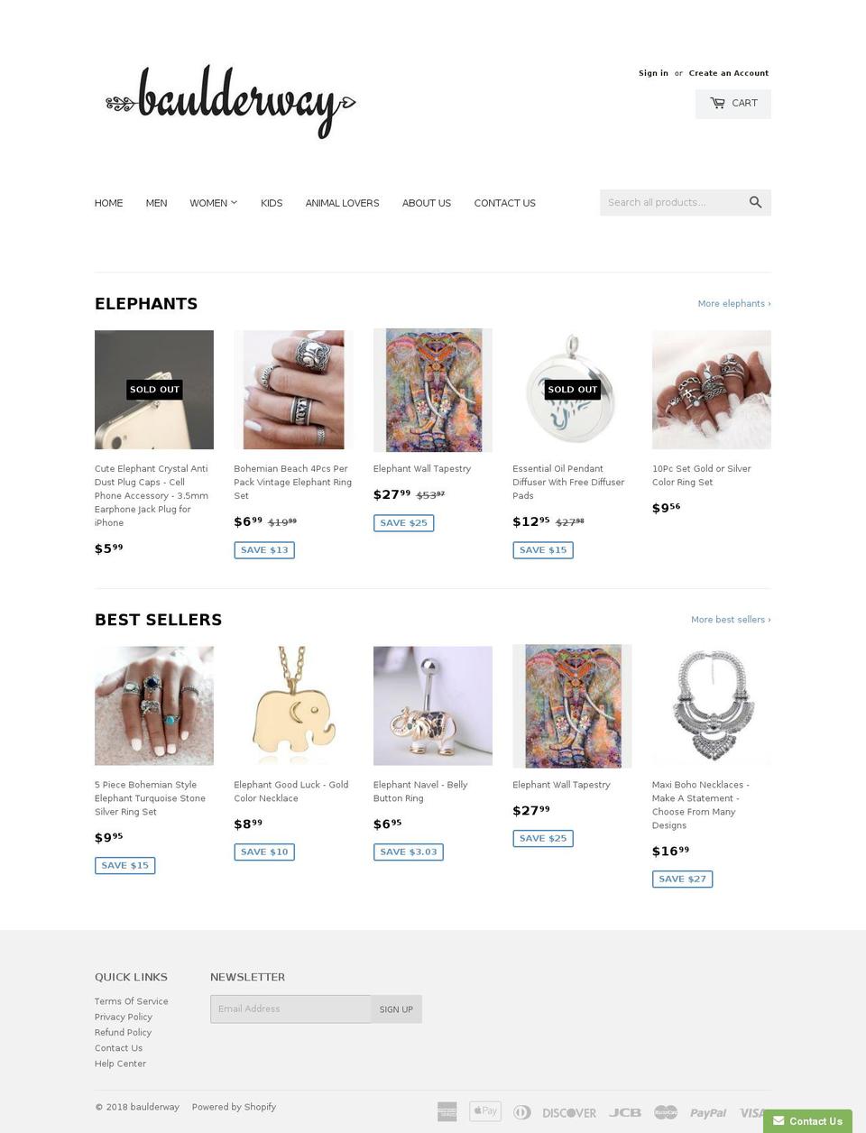 baulderway.com — Shopify storefront screenshot