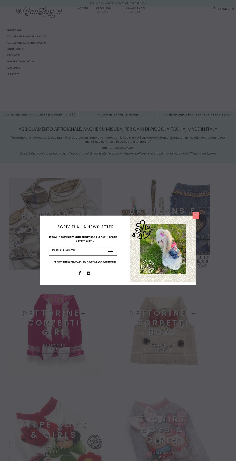 bauloveyou.com shopify website screenshot