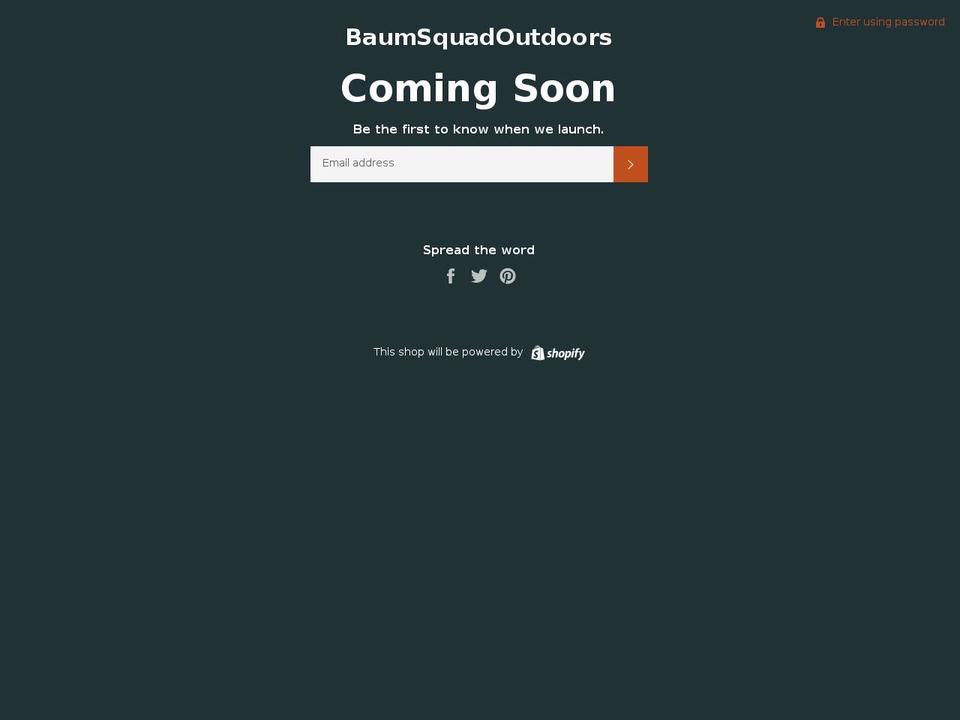 baumsquadoutdoors.com — Shopify storefront screenshot