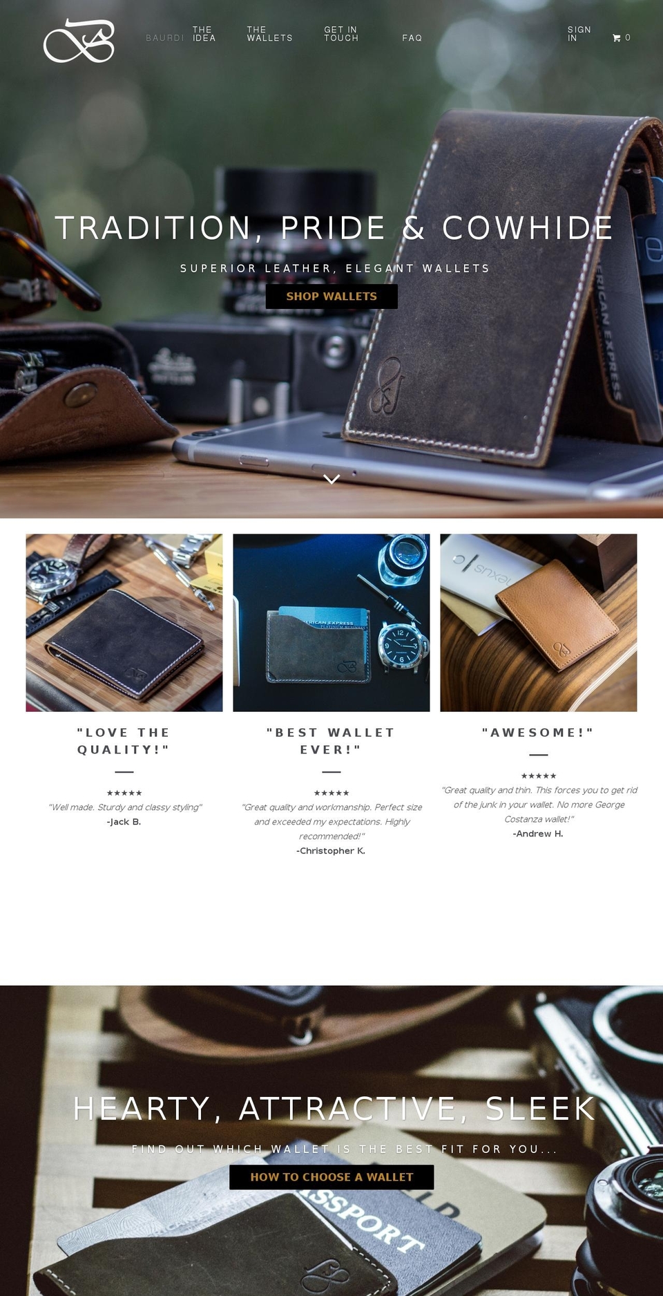 baurdi.com shopify website screenshot