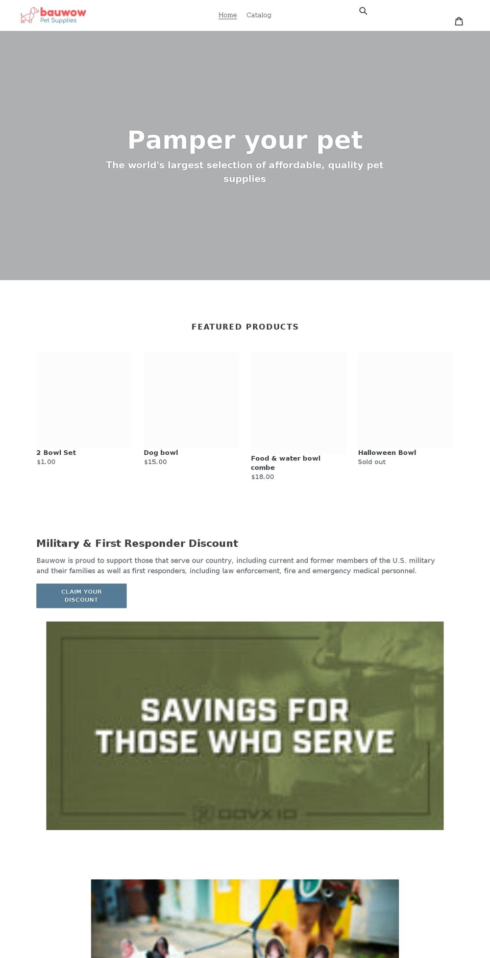 bauwow-pet-supplies.myshopify.com shopify website screenshot