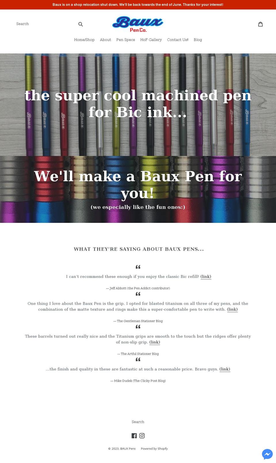 bauxpenco.com shopify website screenshot