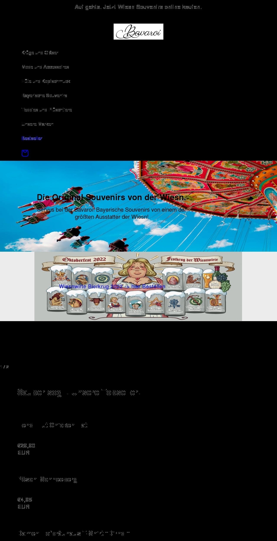 bavaroi.de shopify website screenshot