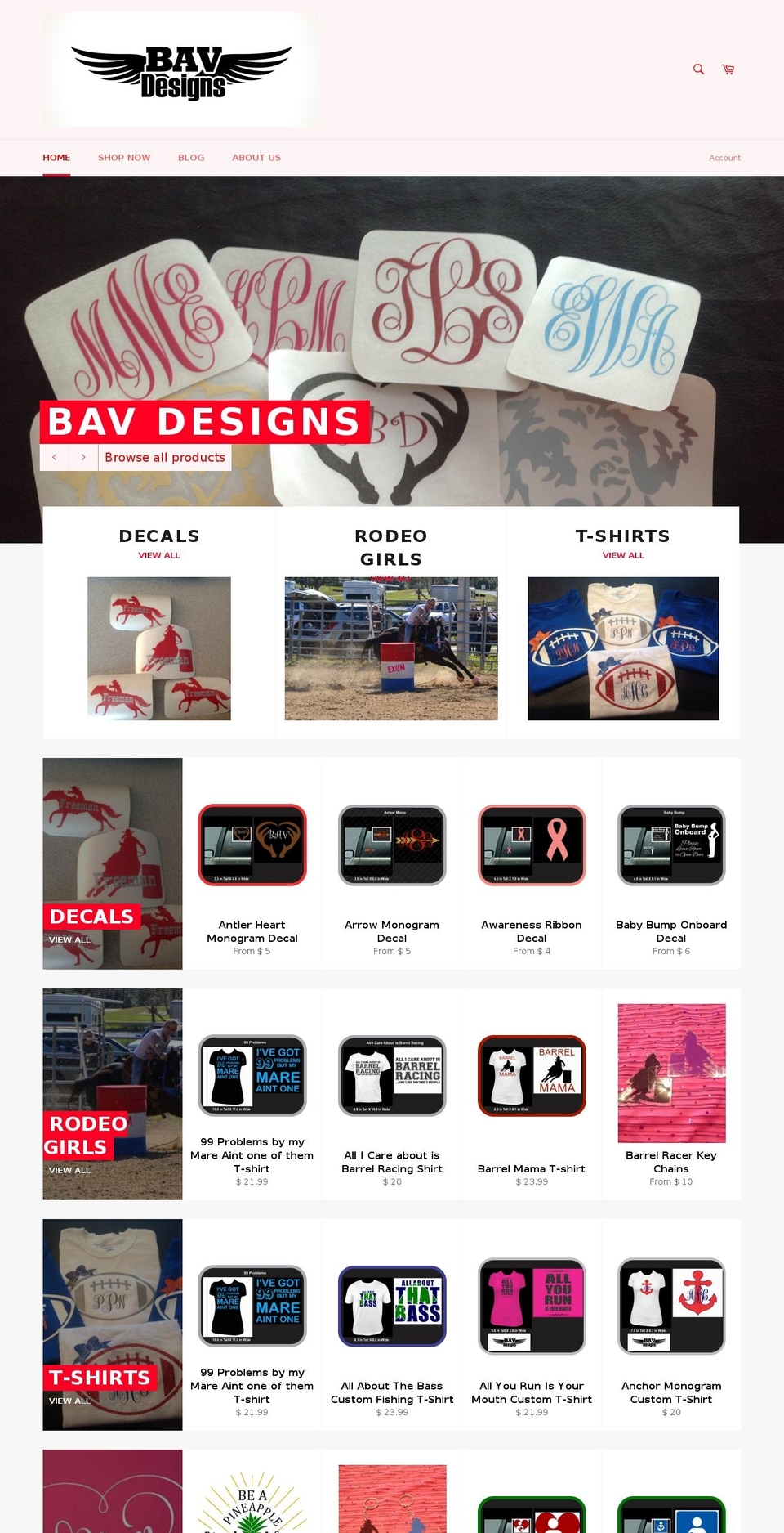 bavdesign.com shopify website screenshot