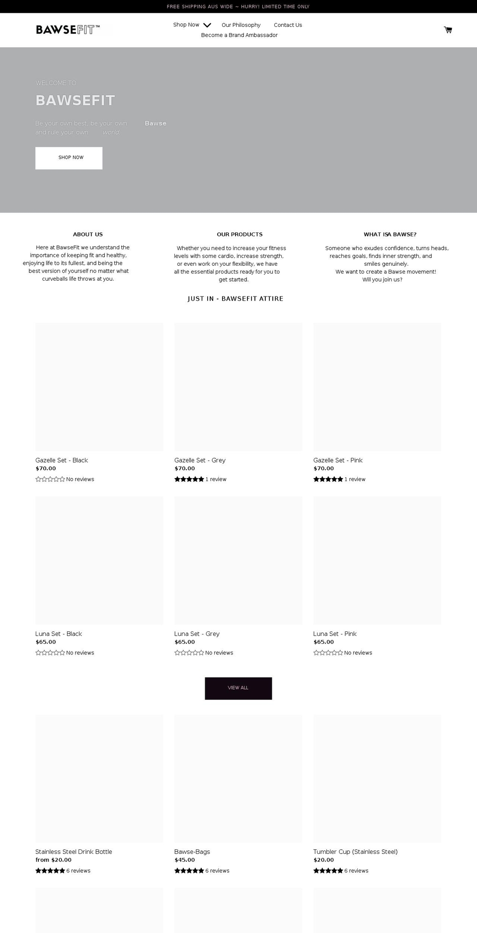Sixfigurebrandaccelerator - free theme Shopify theme site example bawsefit.com