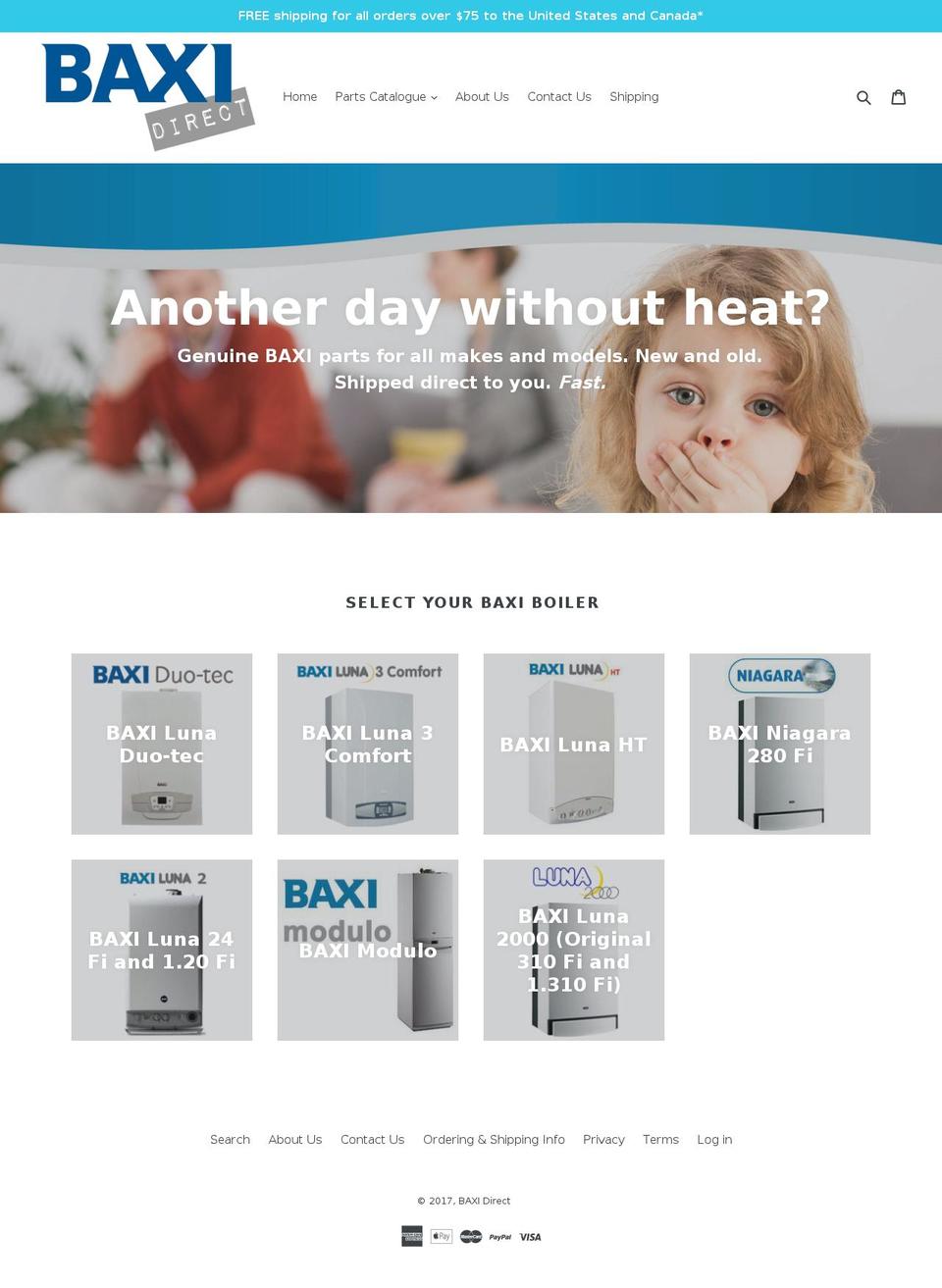 baxidirect.com shopify website screenshot