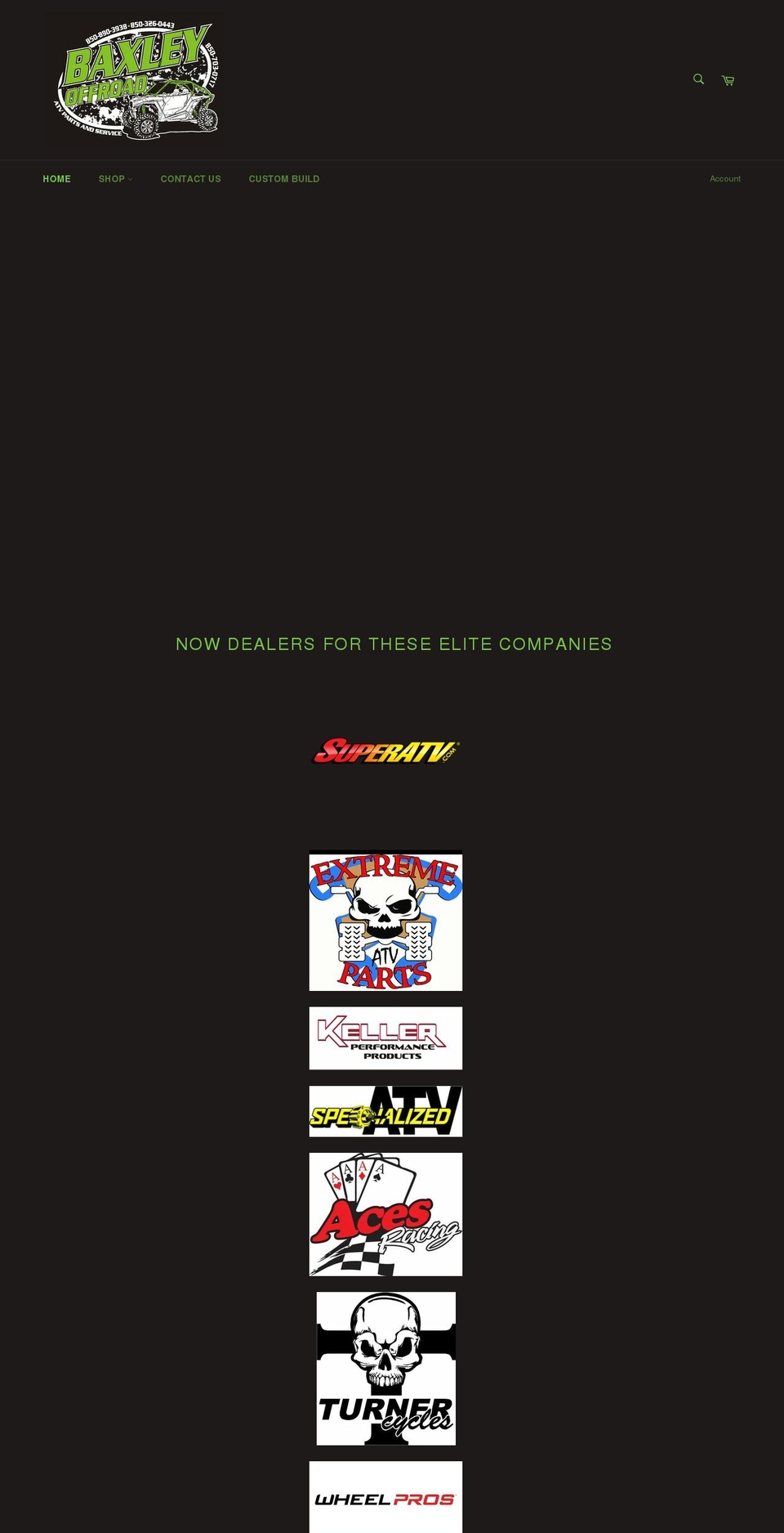 baxleyoffroad.com shopify website screenshot