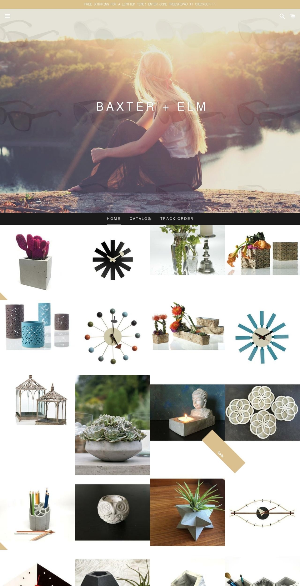 baxterandelm.com — Shopify storefront screenshot