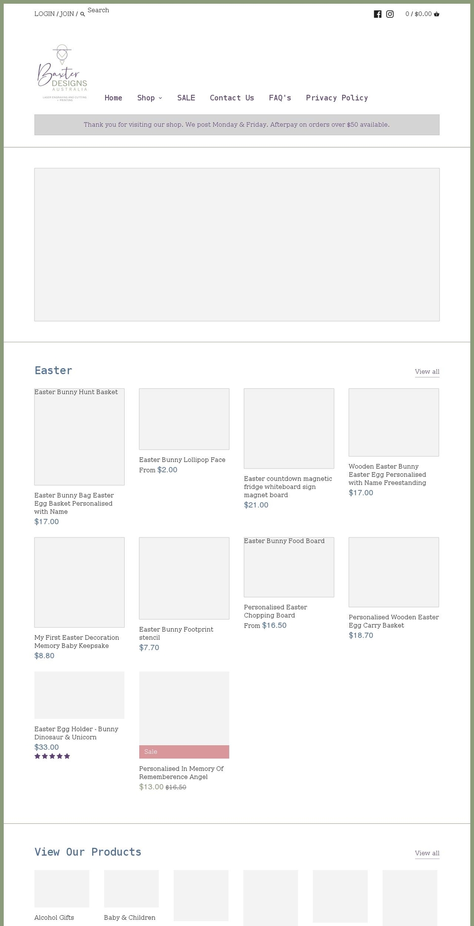 baxterdesignsaustralia.net shopify website screenshot