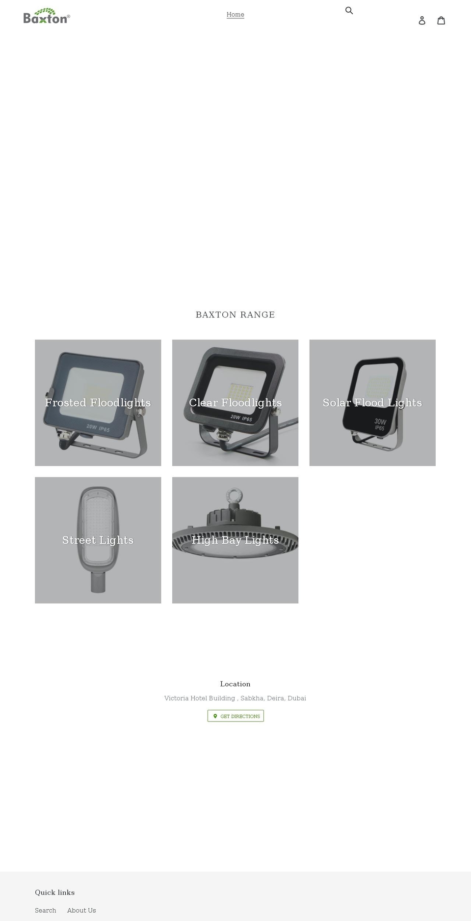 baxtonelectrical.com shopify website screenshot