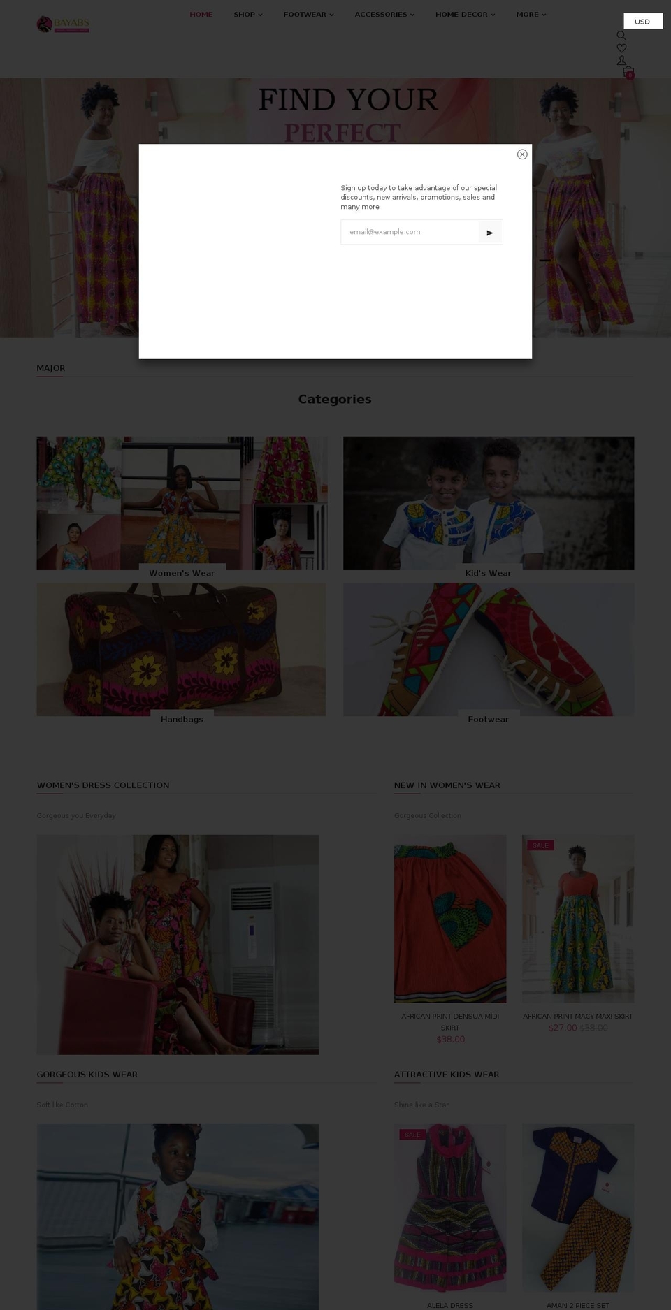 bayabs.com shopify website screenshot