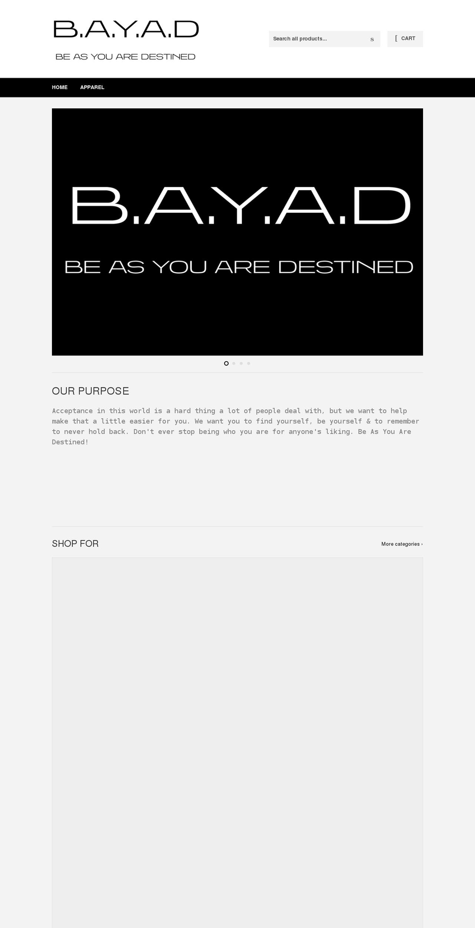 bayadapparel.shop shopify website screenshot