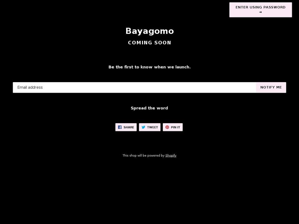 bayagomo.com — Shopify storefront screenshot