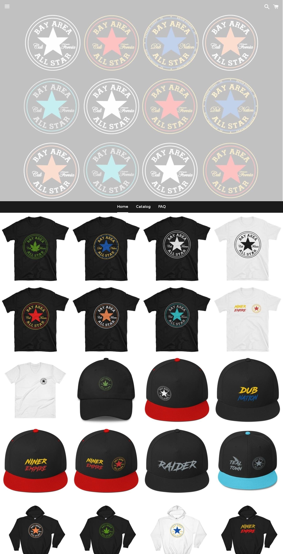 bayallstars.com shopify website screenshot