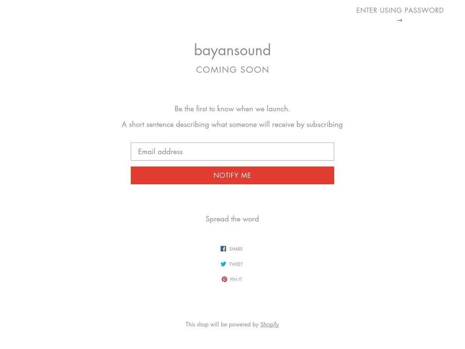 bayansound.com — Shopify storefront screenshot