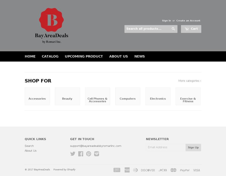 bayareadealsbyromariinc.com shopify website screenshot