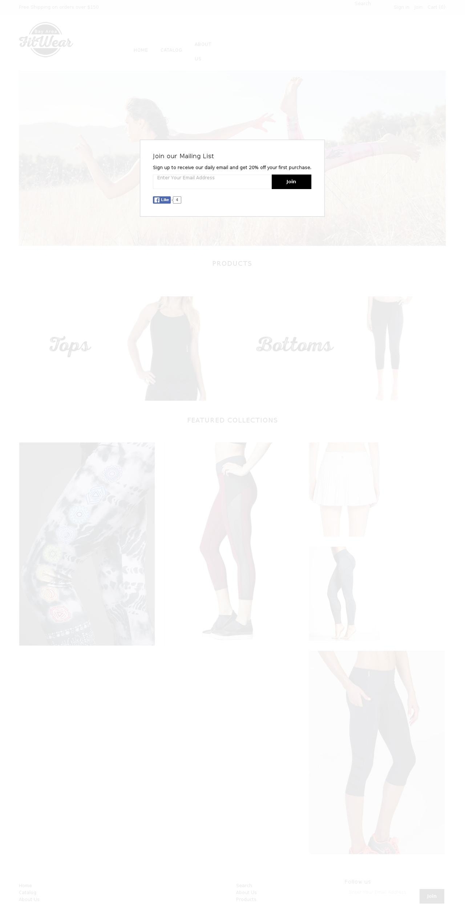 bayareafitwear.com shopify website screenshot