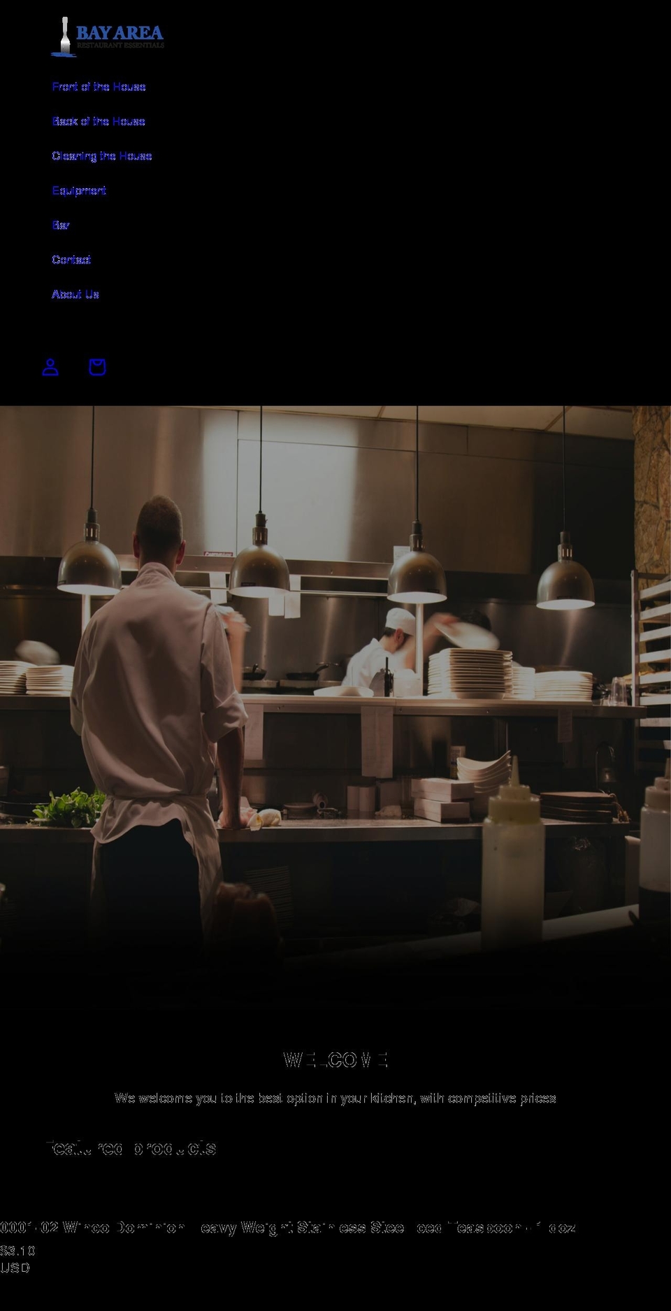 bayarearestaurant.net shopify website screenshot