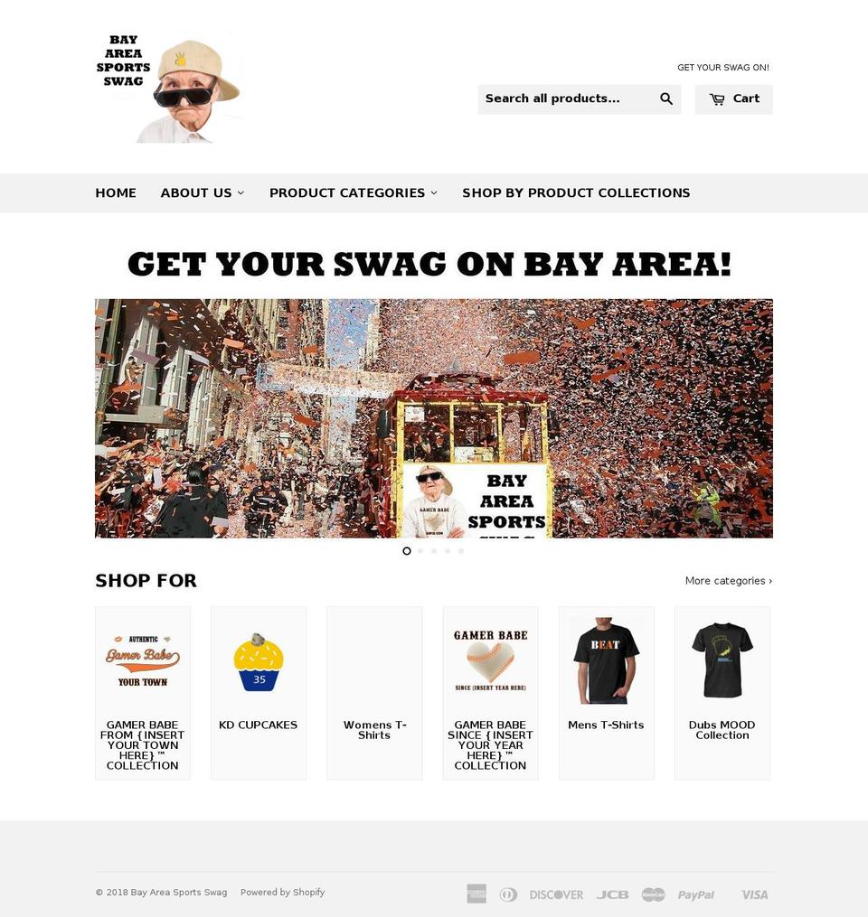 bayareasportsswag.com shopify website screenshot