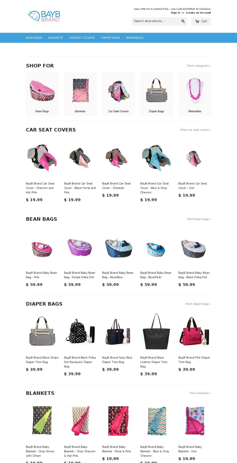baybbrand.com shopify website screenshot