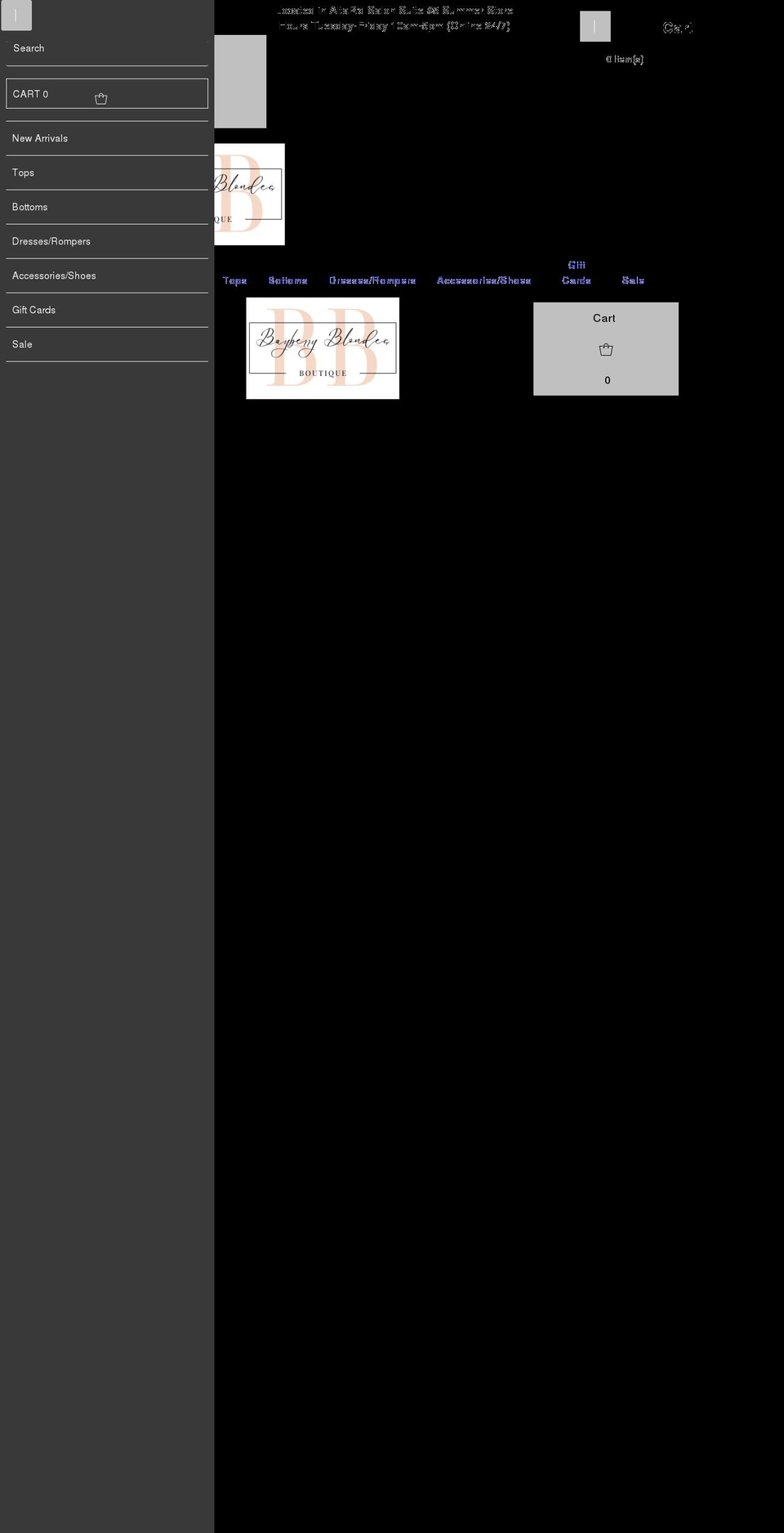 bayberryblondes.com shopify website screenshot