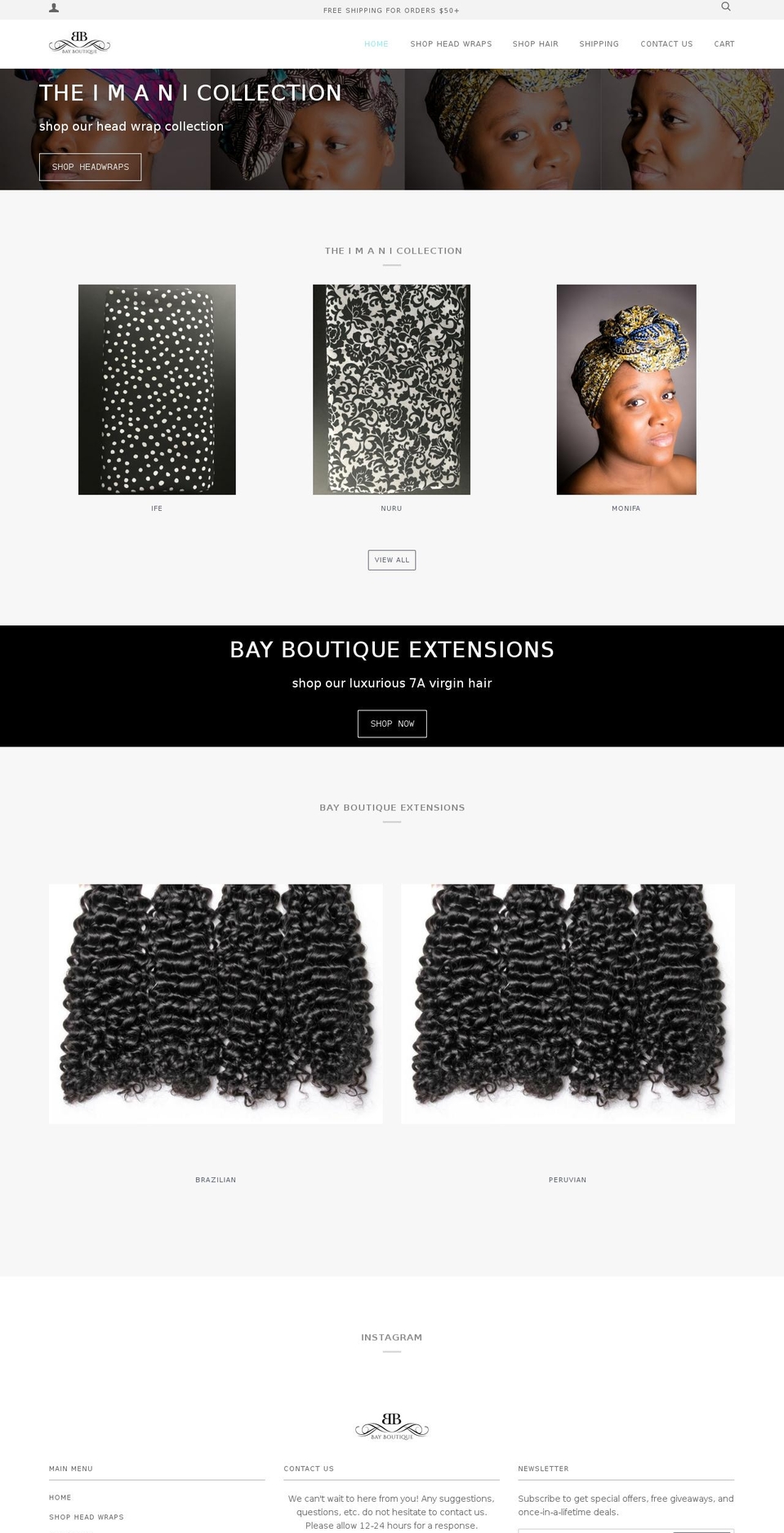 bayboutique.net shopify website screenshot