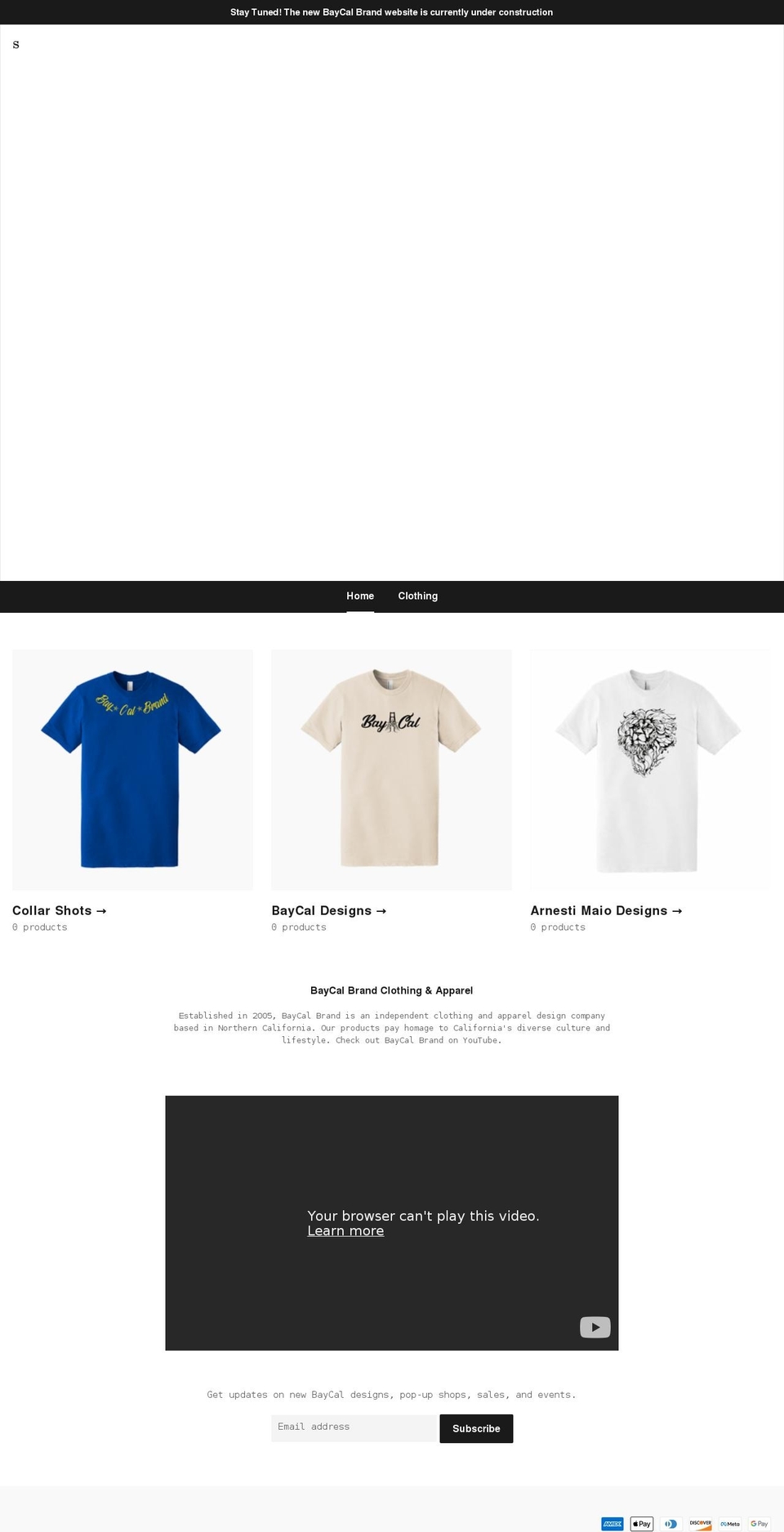 baycalbrand.com shopify website screenshot