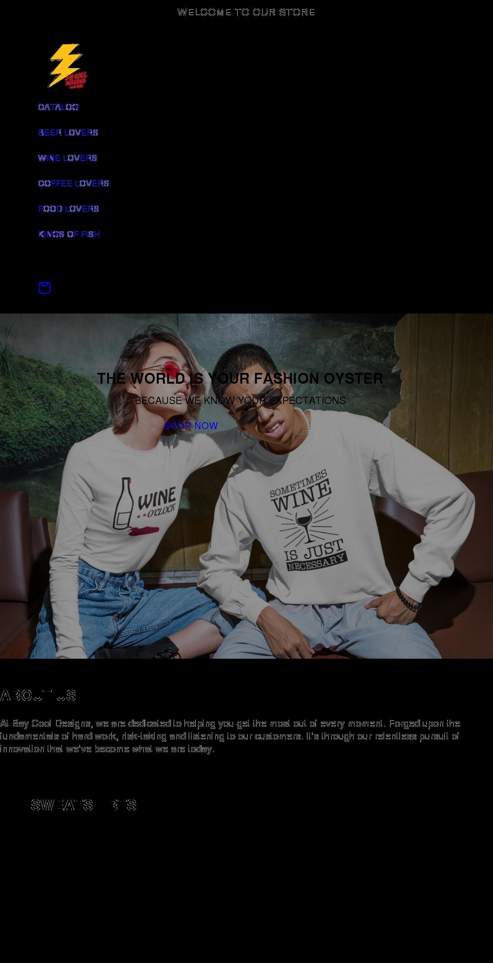 baycooldesigns.com shopify website screenshot