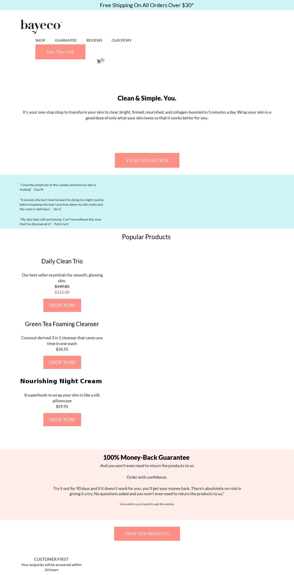 bayeco.com.au shopify website screenshot