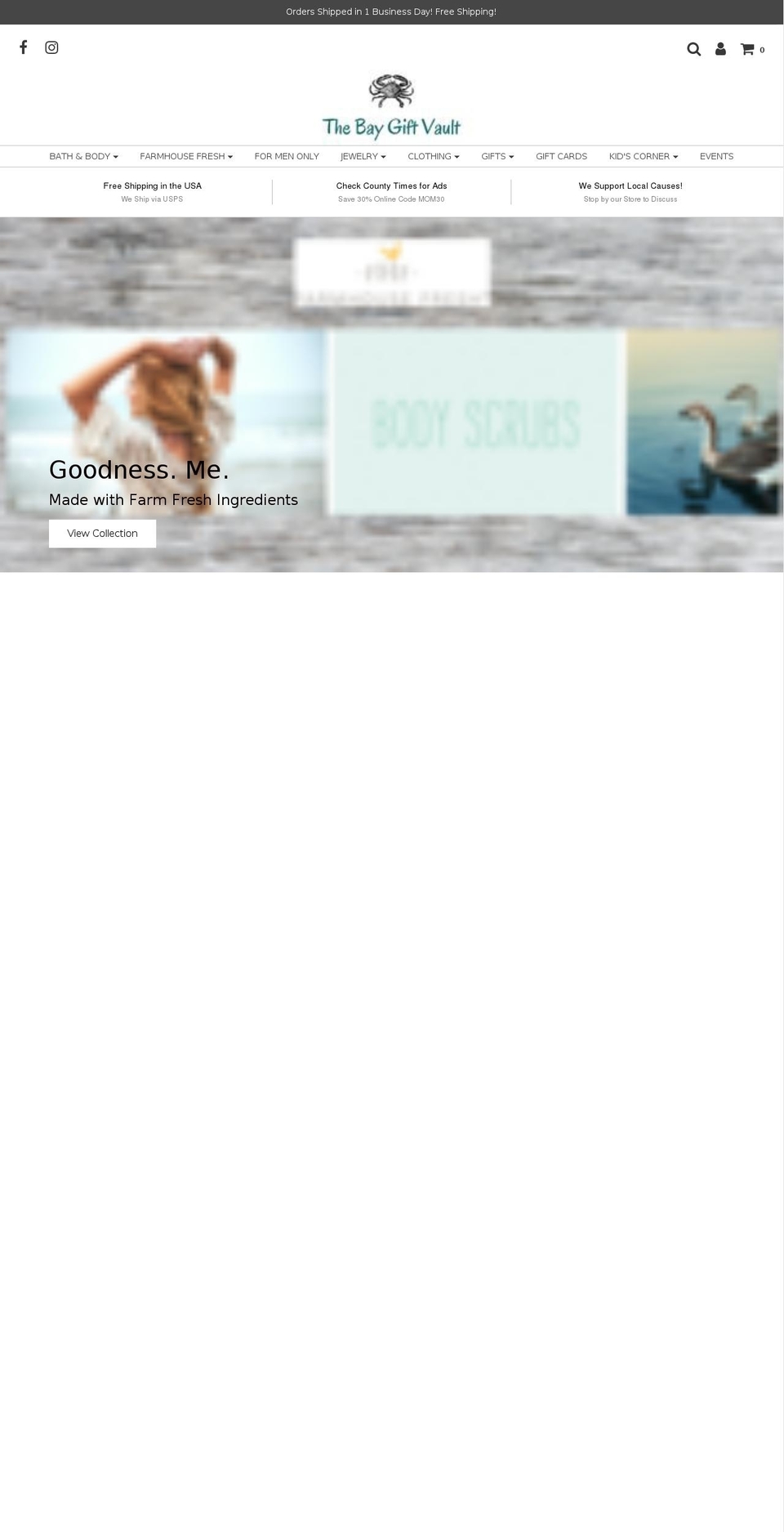 baygiftvault.com shopify website screenshot