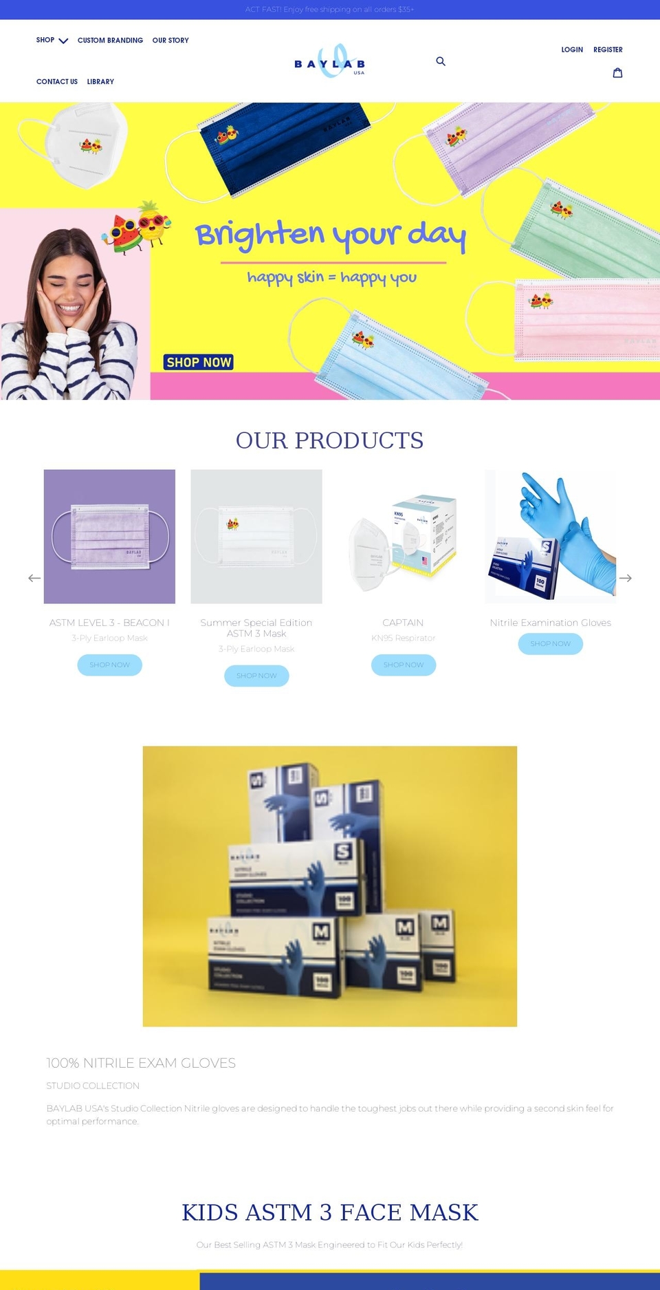 baylabusa.com shopify website screenshot