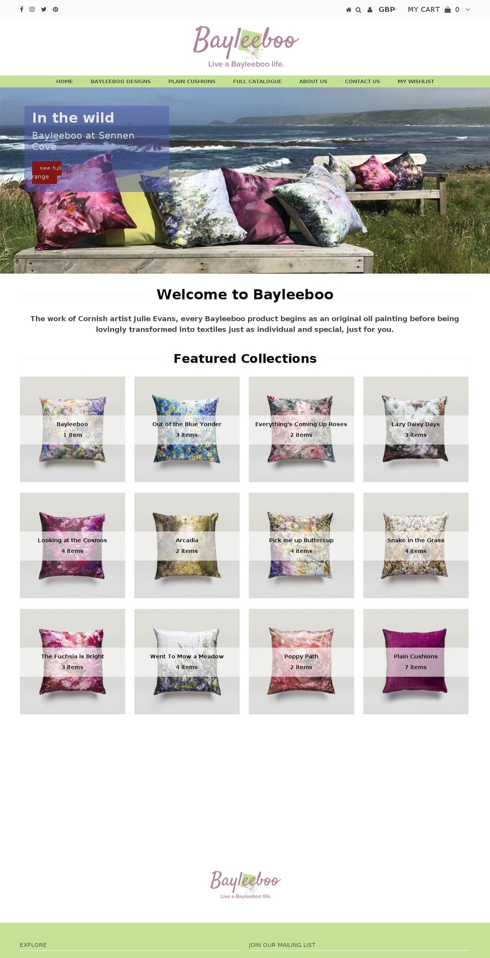 bayleebooltd.com — Shopify storefront screenshot