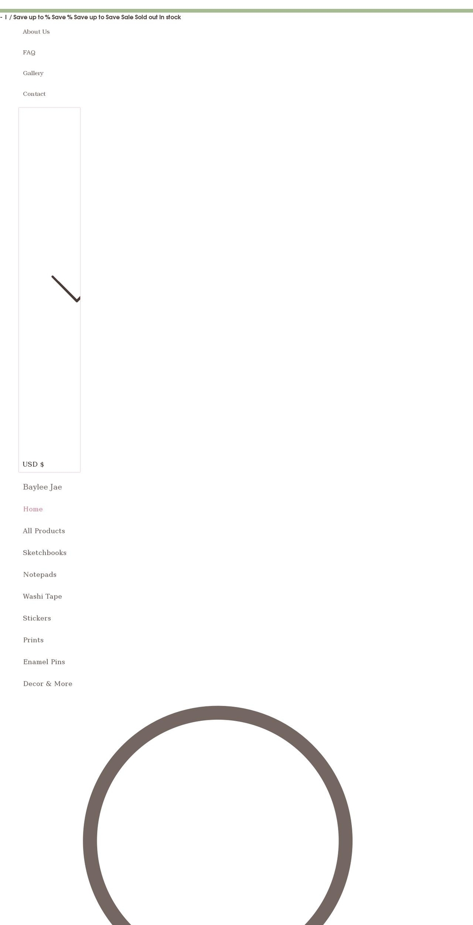 bayleejae.com shopify website screenshot