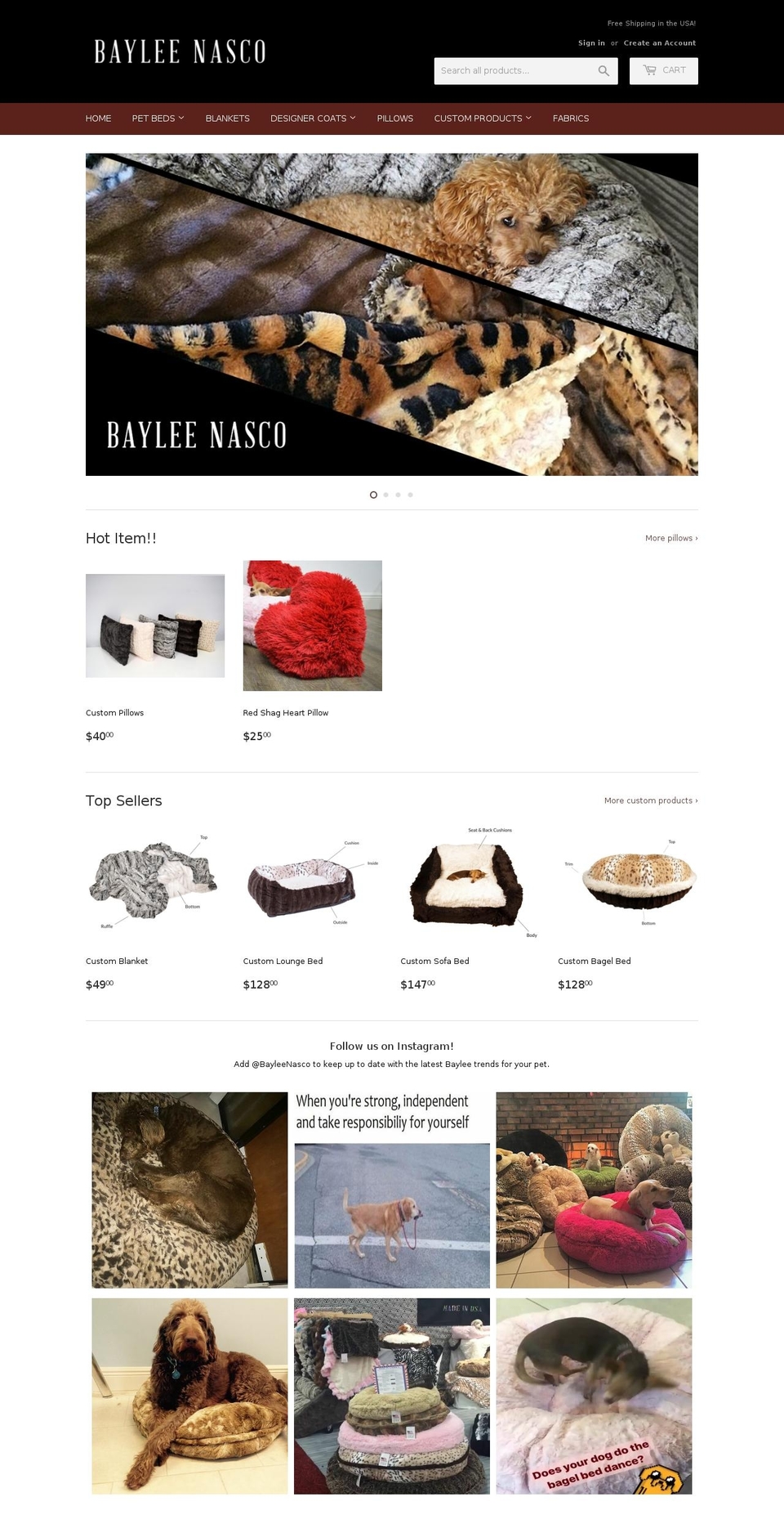bayleenasco.com shopify website screenshot