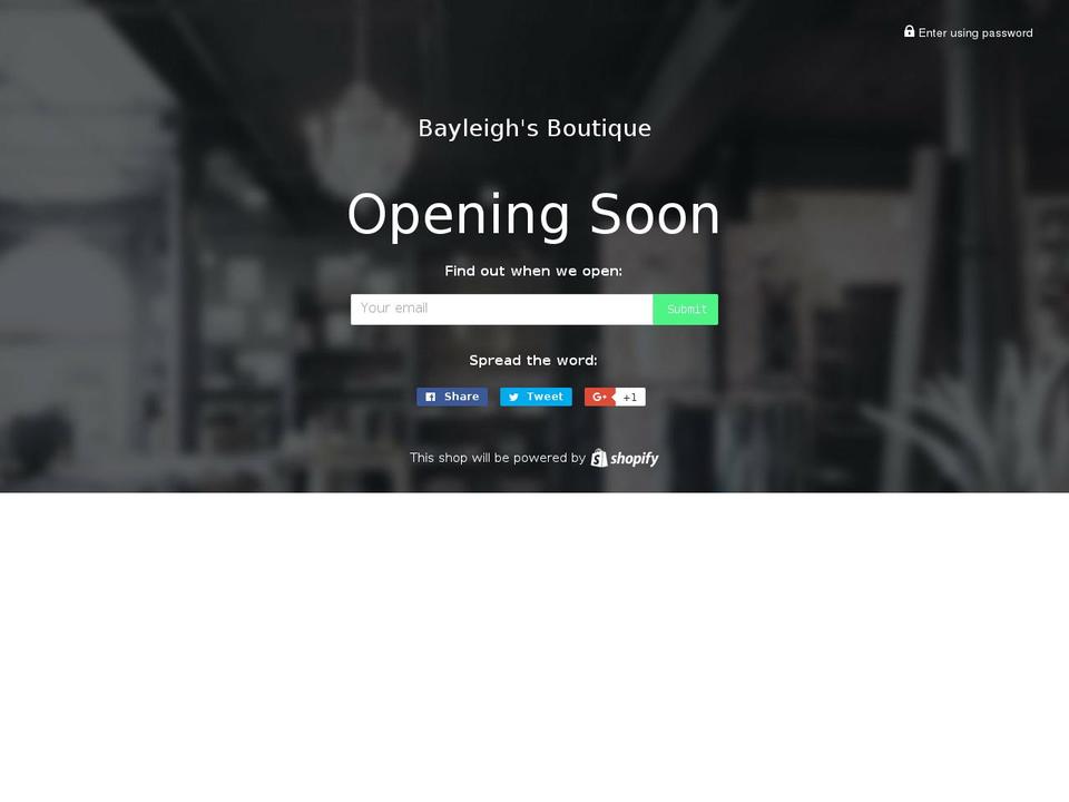 bayleigh-gray.com — Shopify storefront screenshot