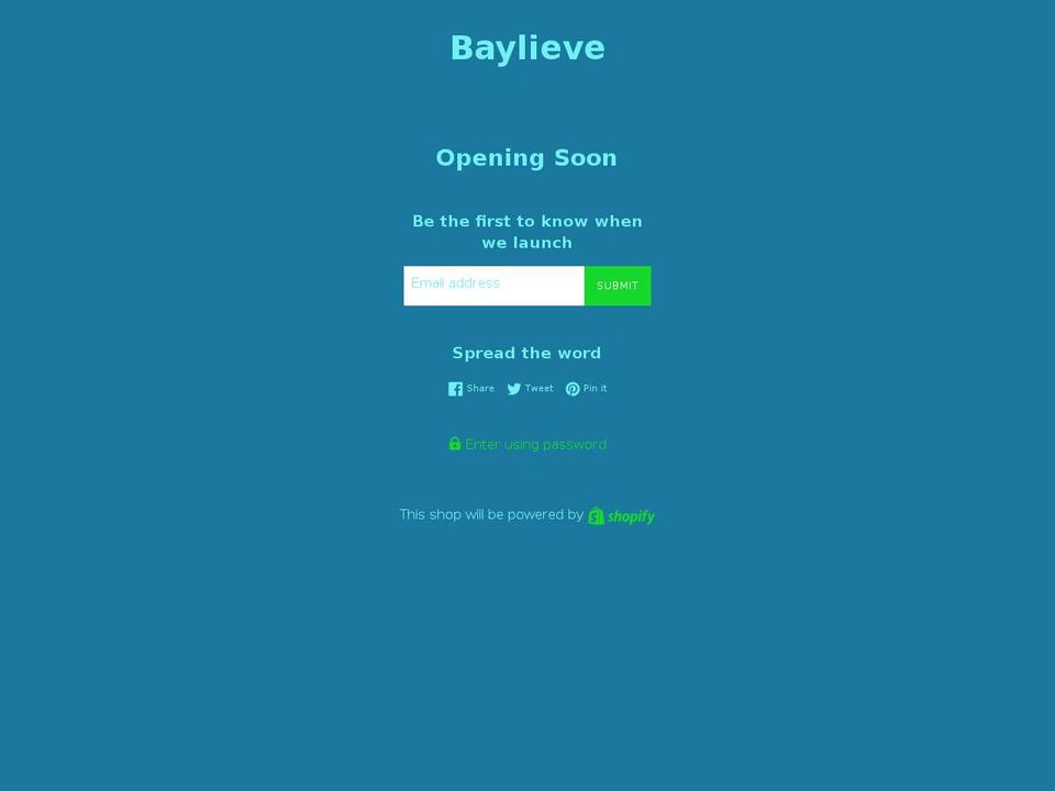 baylieve.com — Shopify storefront screenshot