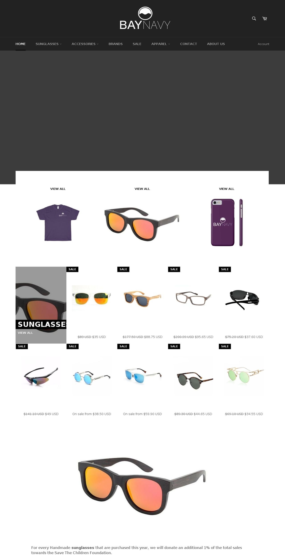 baynavy.com shopify website screenshot